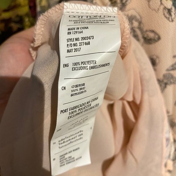 NWOT Cotton On Retro Floral Pink Dress Size M - Picture 9 of 9
